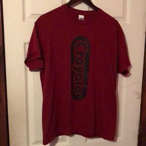 Crayola Maroon T-Shirt Mens Large L